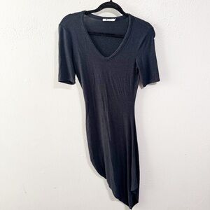 Alexander Wang Black Asymmetrical Sheath Dress xs